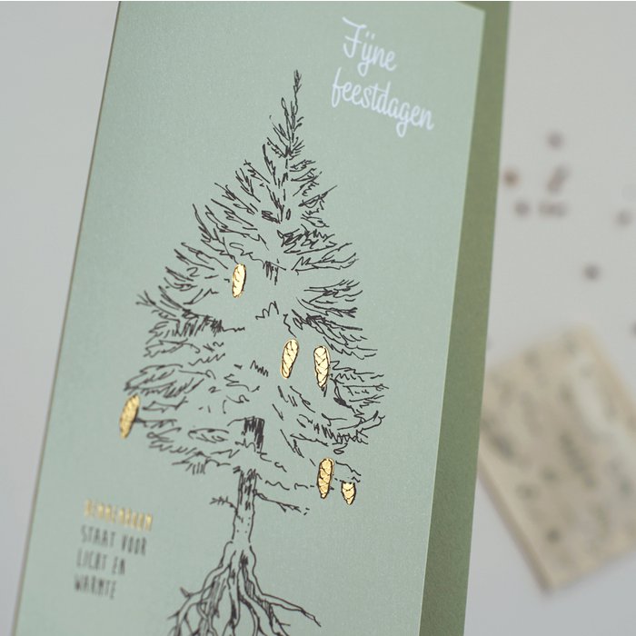 Greeting card with seeds 'Happy Holidays' 